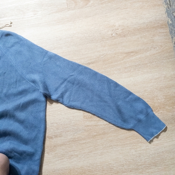 SALE! Brunello Cucinelli Light Blue English Ribbed Crewneck - Picture 11 of 11